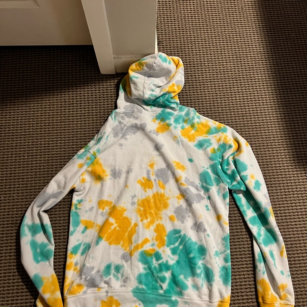 MNML Tie-Dye Hoodie - Yellow, Green, Gray